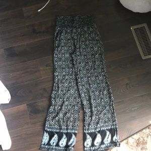 Black and White Bell Bottom Pants
